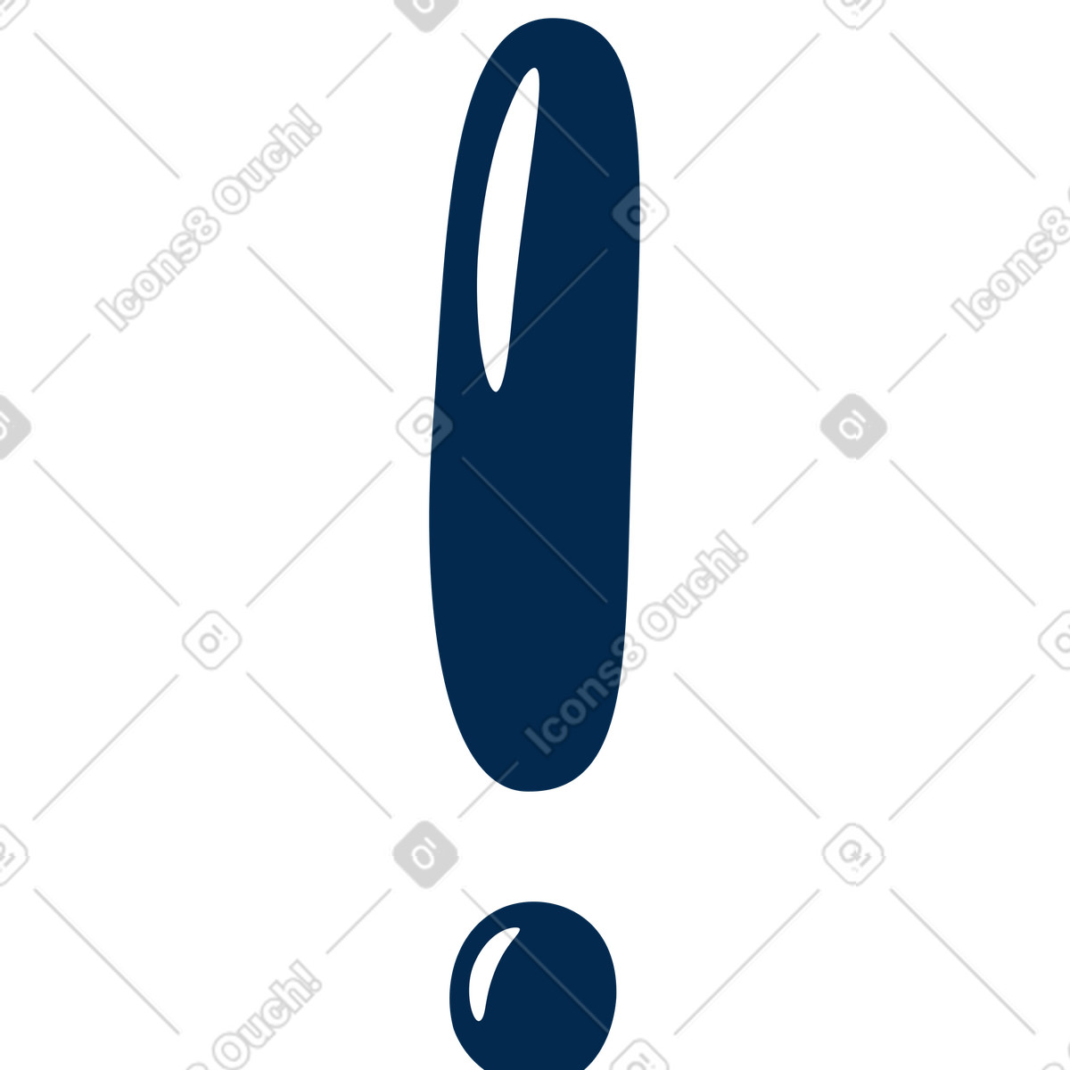 Flame スタイルの Exclamation mark のイラストをPNG、SVG形式でダウンロード