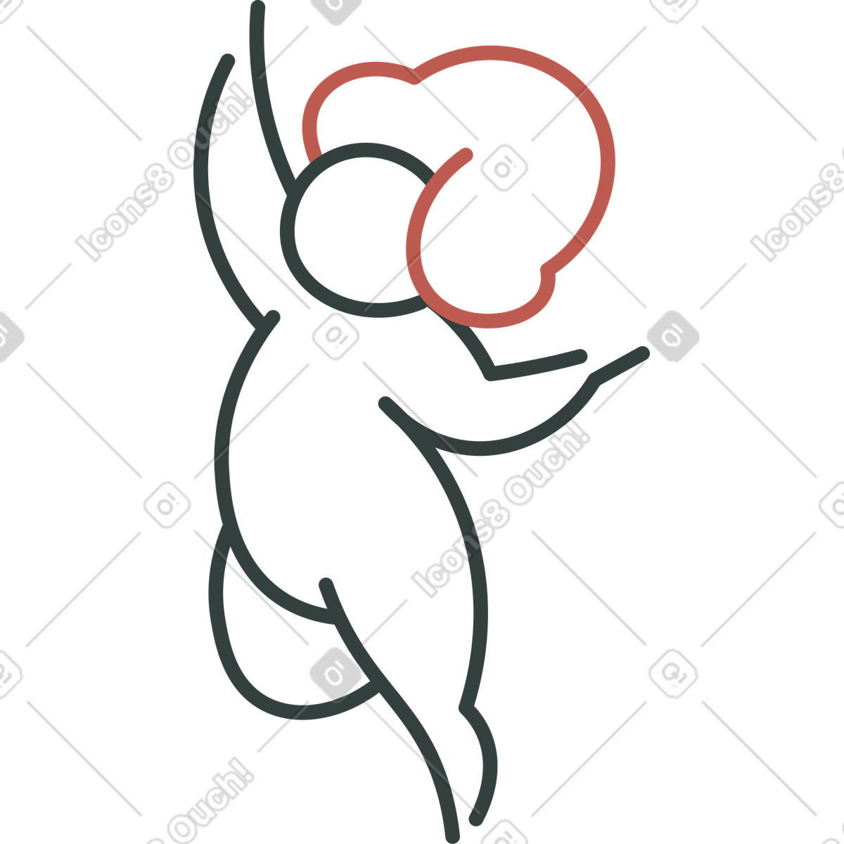 下载 Macaroni 风格的 婴儿跳 插画，支持 PNG、SVG 格式