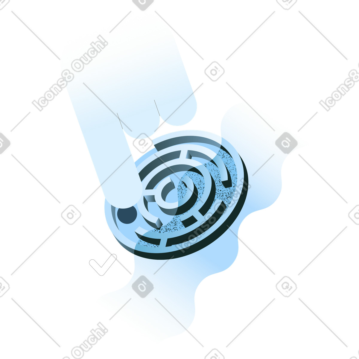 Hand tracing maze, Business process problem solving, Decision making and strategy illustration in Concept style download in PNG, SVG