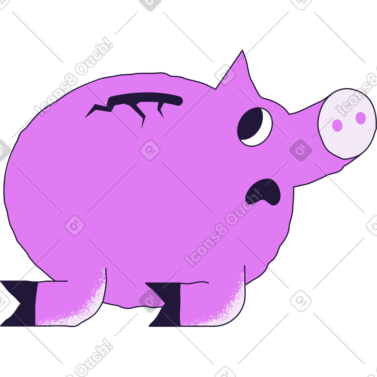 下载 Conifer 风格的 存钱罐 插画，支持 PNG、SVG 格式