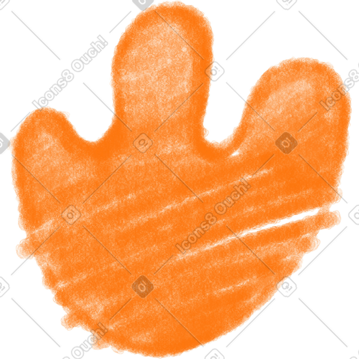 Orange texture spot illustrazione in stile Doodle scarica in PNG, SVG