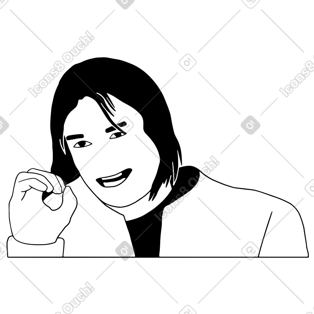 Man macht nicht einfach-Illustration im Dudes-Stil als Download in PNG, SVG