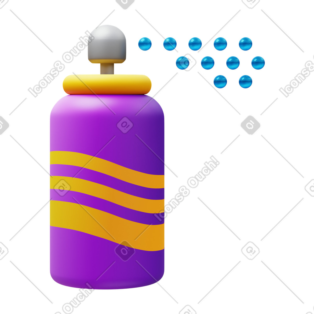 Ilustración Spray en estilo 3D Fluency a descargar en PNG y SVG