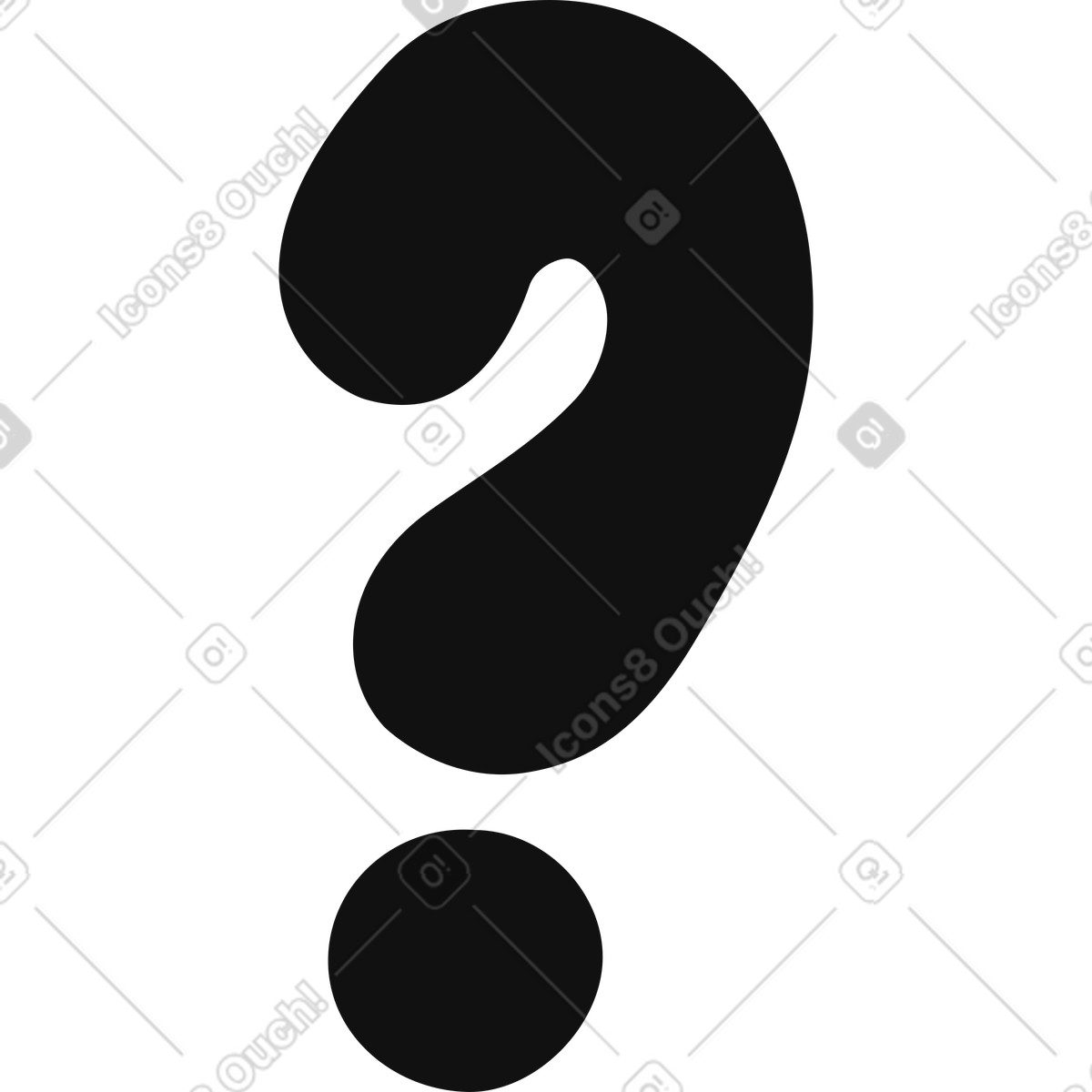 Illustration Point d'interrogation dans le style Journal à télécharger aux formats PNG, SVG