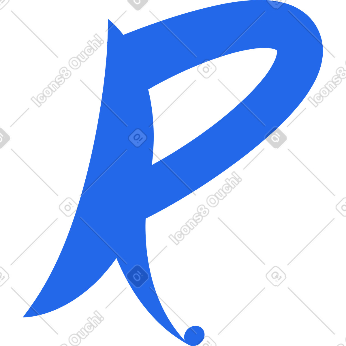 Kingdom スタイルの 青色の文字r のイラストをPNG、SVG形式でダウンロード