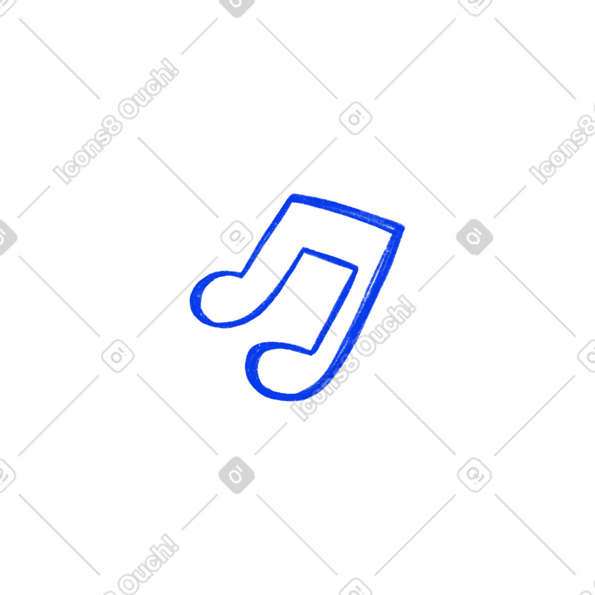Biro スタイルの Blue note のイラストをPNG、SVG形式でダウンロード