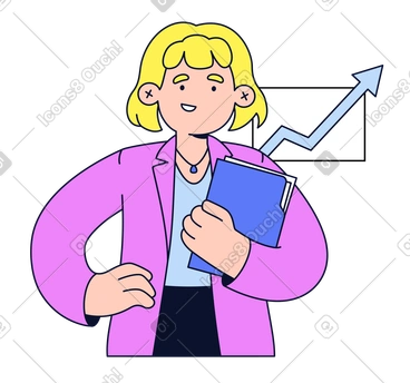 Femme d'affaires prospère et confiante PNG, SVG