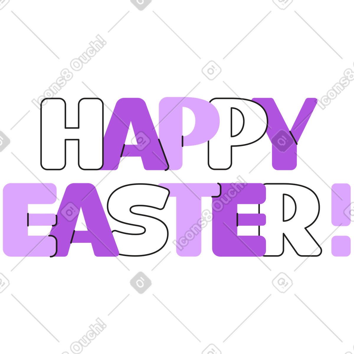 Schriftzug frohe ostern! text-Illustration im Grapy-Stil als Download in PNG, SVG