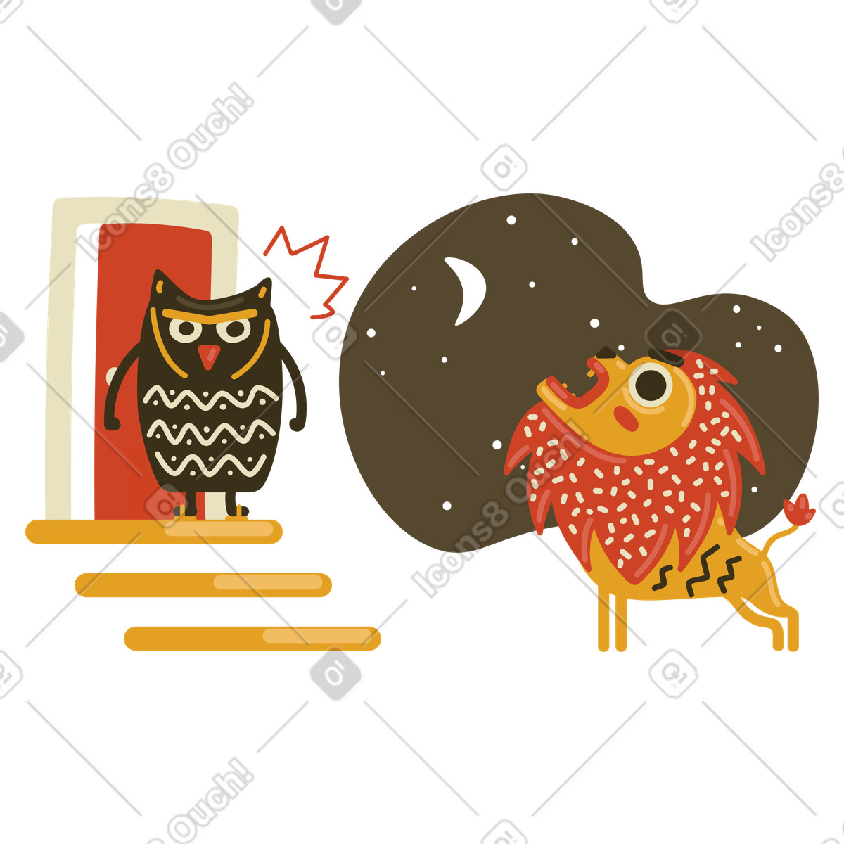 Trying to get sleep illustration in Arabica style download in PNG, SVG