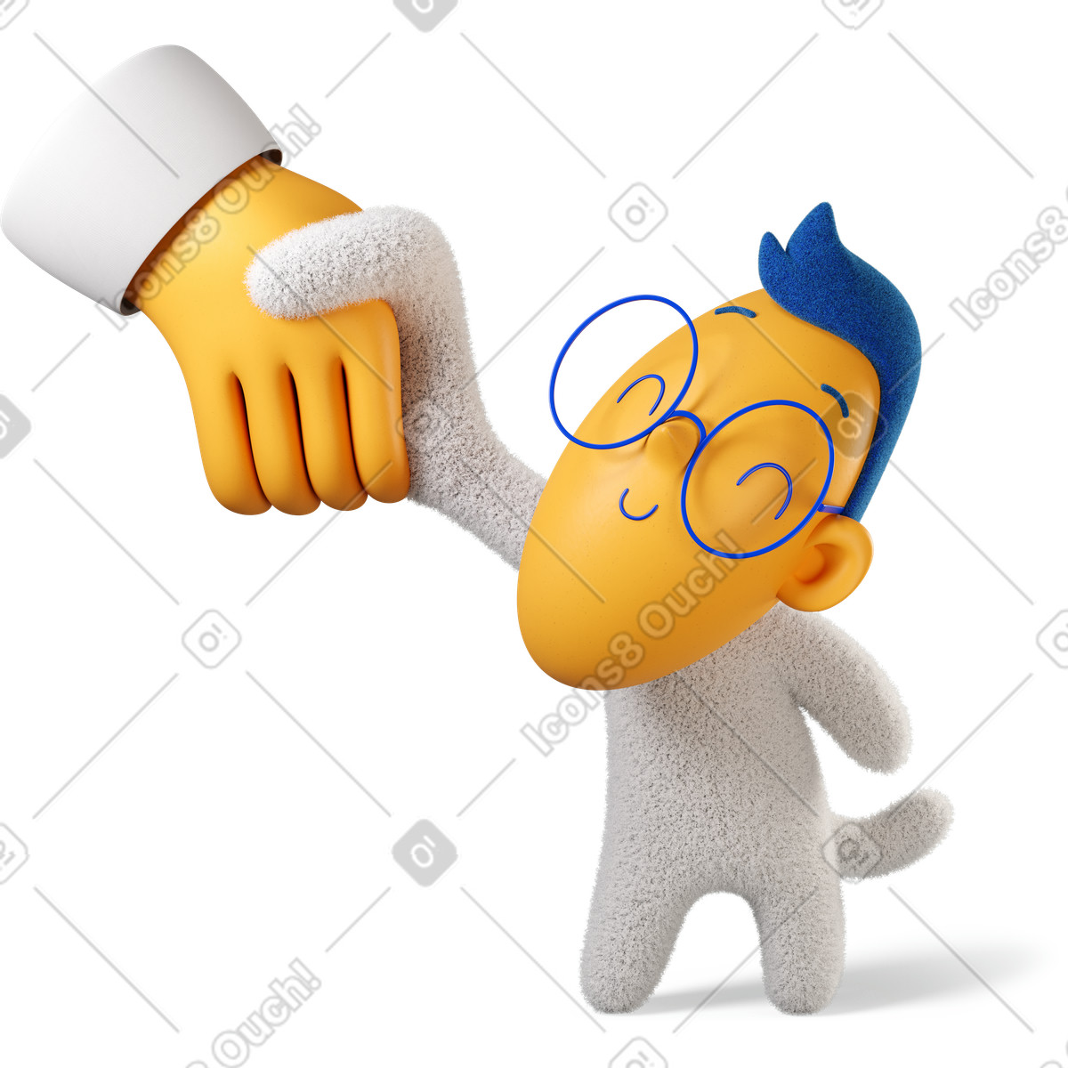 3D Buddy 스타일의 Handshake gesture, Welcome or business deal moment 일러스트레이션 PNG, SVG 다운로드