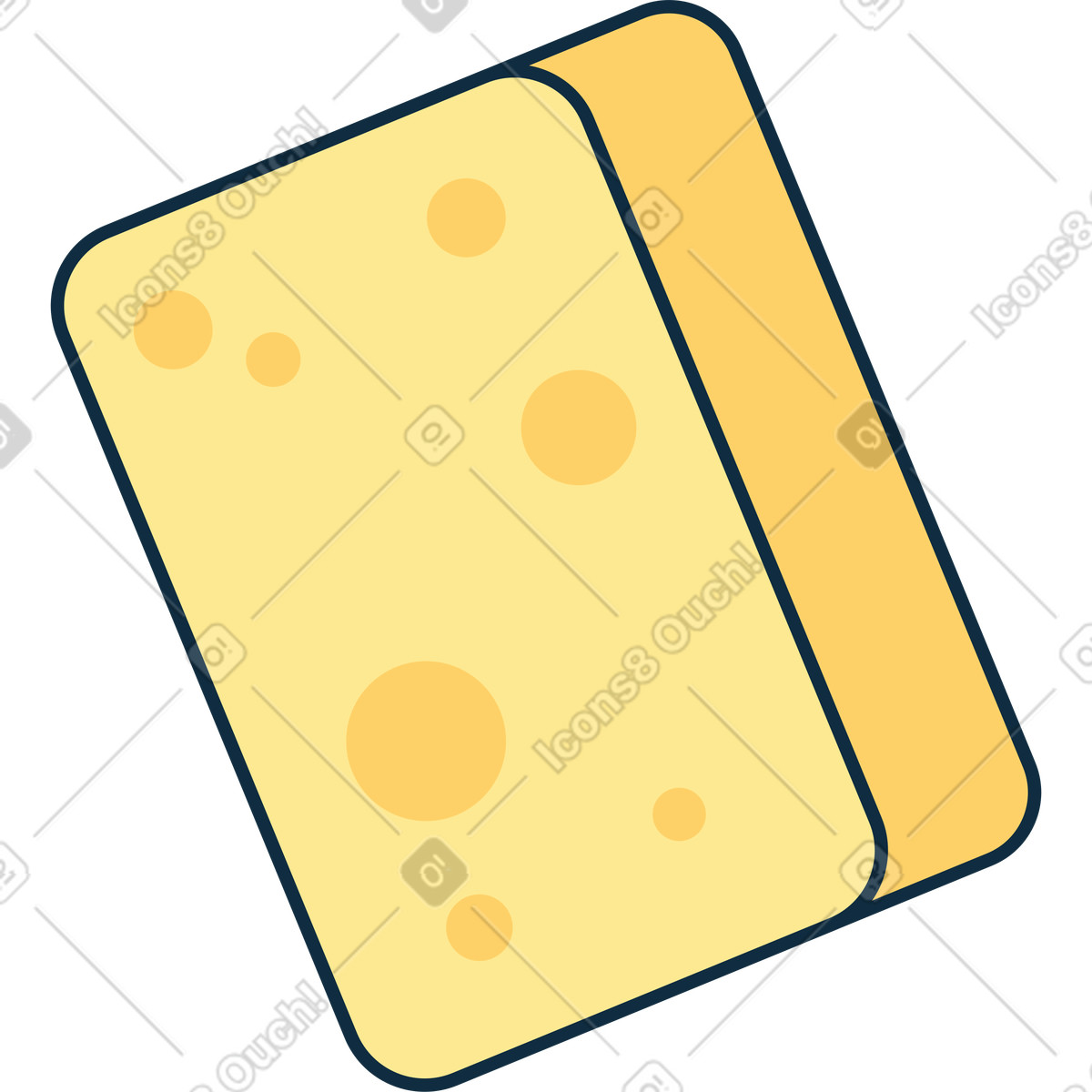 Yellow sponge illustration in PNG, SVG
