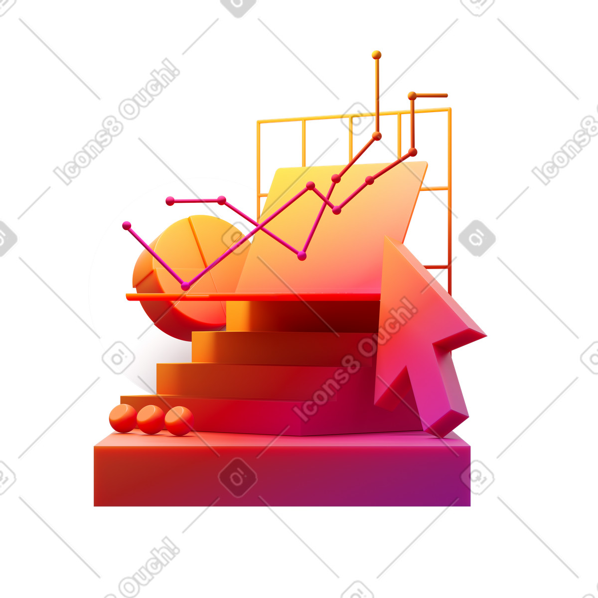 Business statistics illustrazione in stile Experimental scarica in PNG, SVG