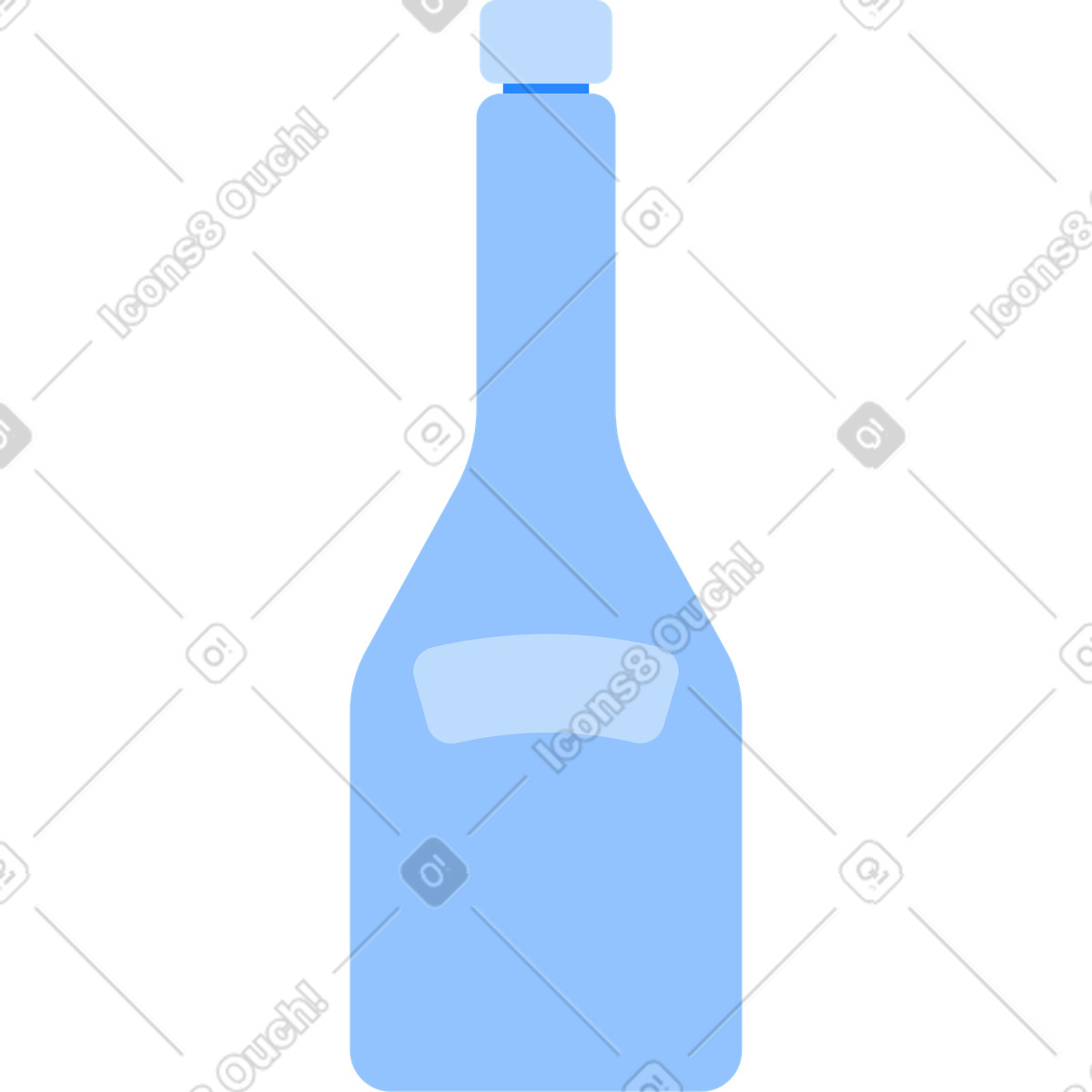 Bottiglia di champagne illustrazione in stile Urban scarica in PNG, SVG