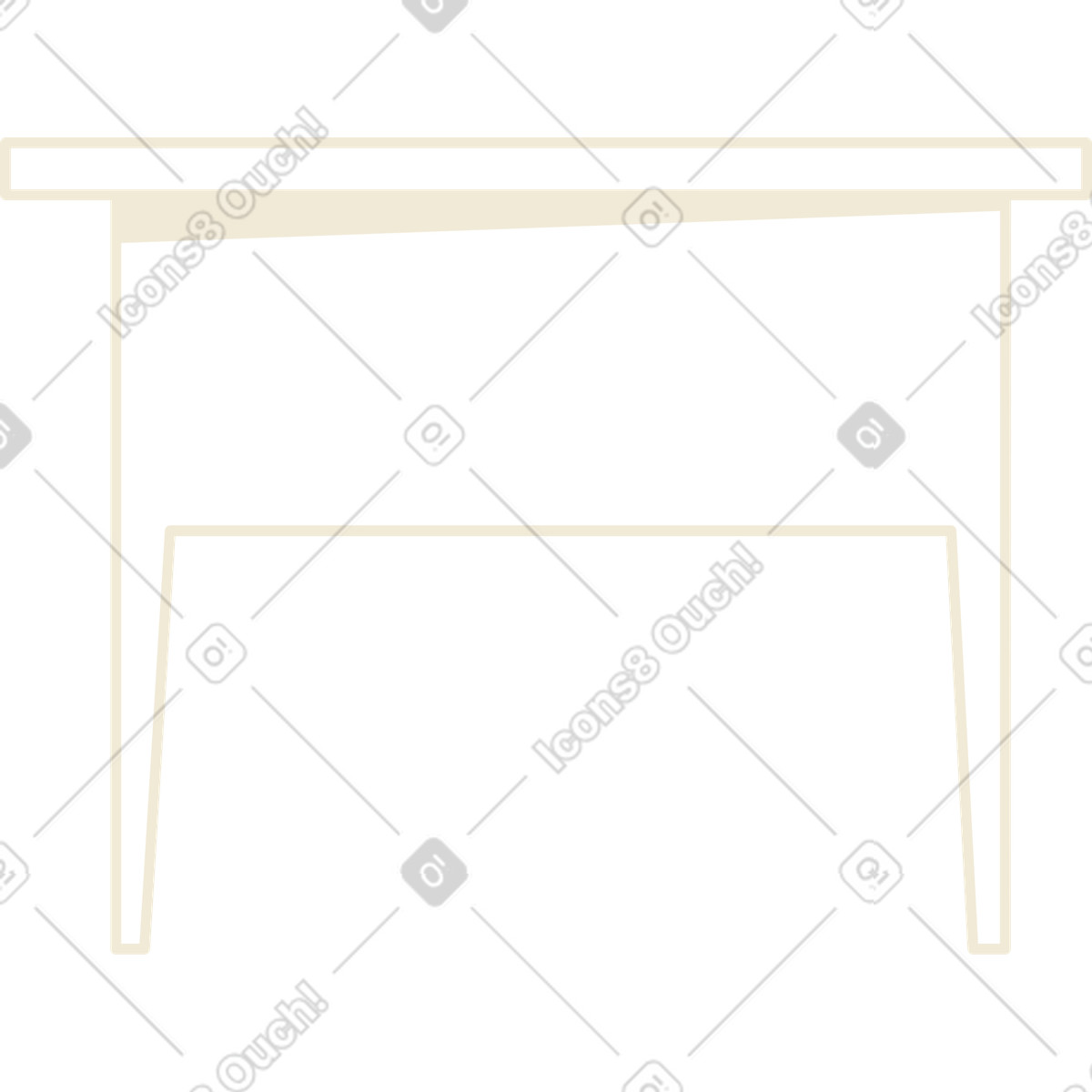 Tavolo della scuola illustrazione in stile Juicy scarica in PNG, SVG