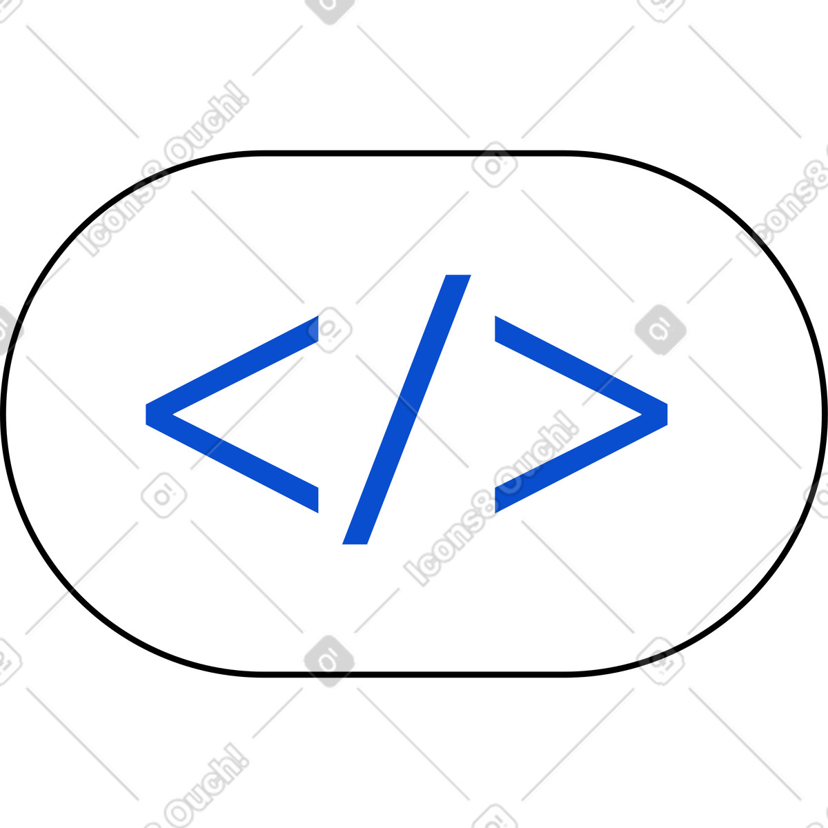 Illustration Signe de code dans le style Tiny à télécharger aux formats PNG, SVG