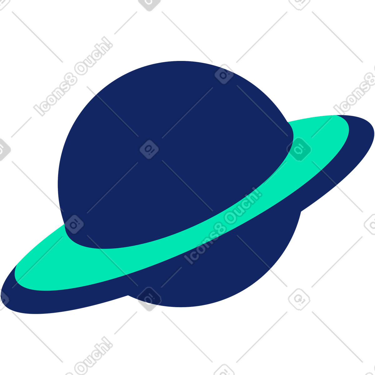 Planet-Illustration im Cyborg-Stil als Download in PNG, SVG