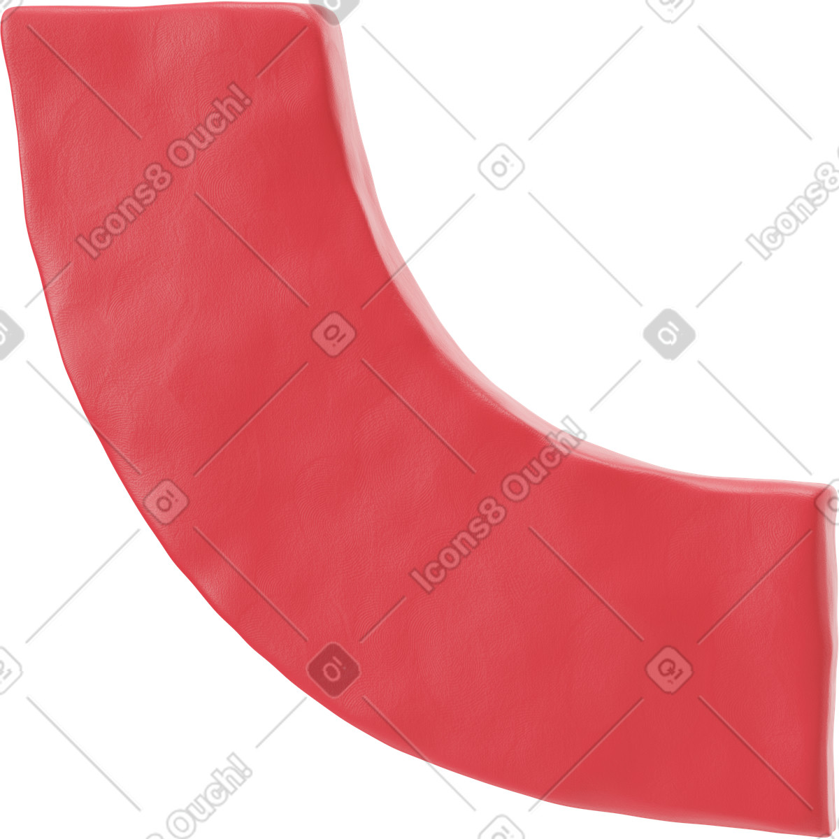 Ilustração de Braço na manga vermelha em no estilo 3D Stripy para baixar em PNG, SVG