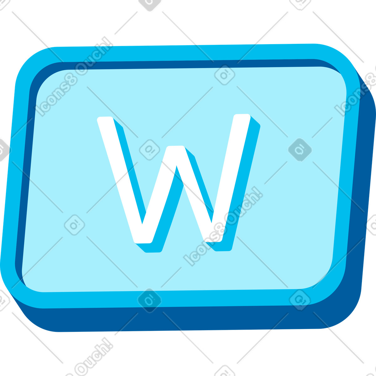 Word illustration in Icy style download in PNG, SVG
