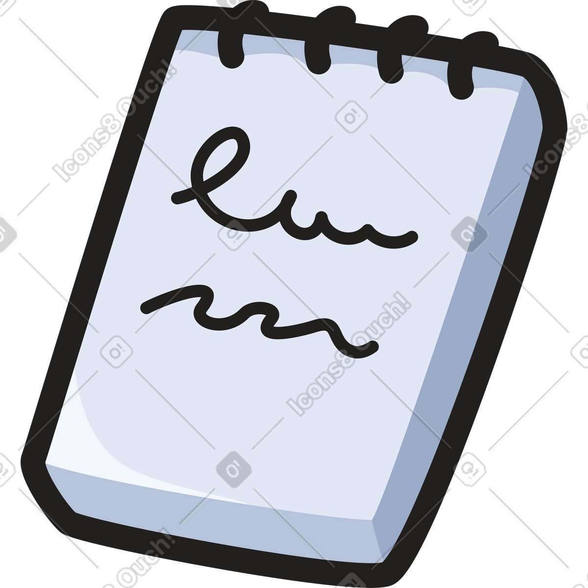 下载 Clipart 风格的 记事本 插画，支持 PNG、SVG 格式