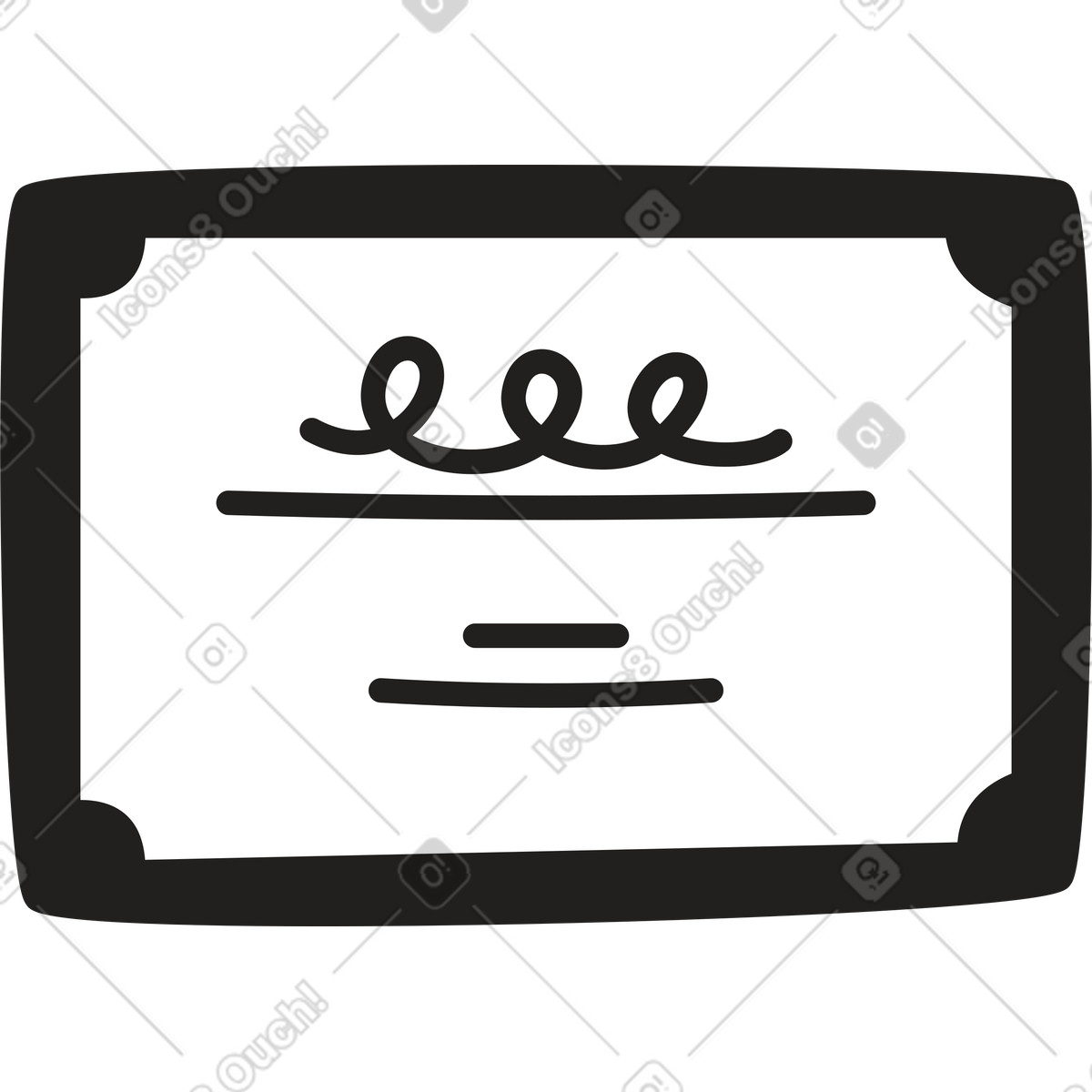 Certificate illustration in PNG, SVG