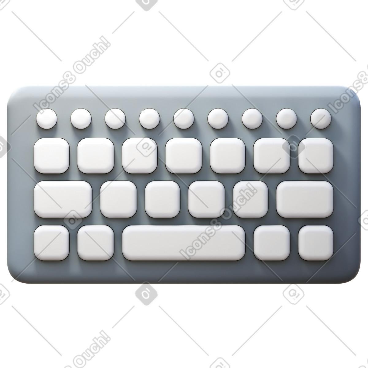 Иллюстрация Keyboard в стиле 3D Fluency — скачать в форматах PNG, SVG