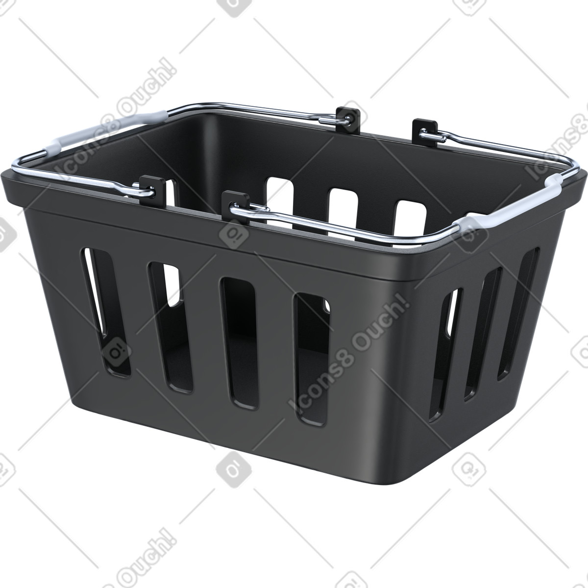 Ilustração de Basket symbol for online shopping cart and ecommerce product selection em no estilo 3D Pro para baixar em PNG, SVG
