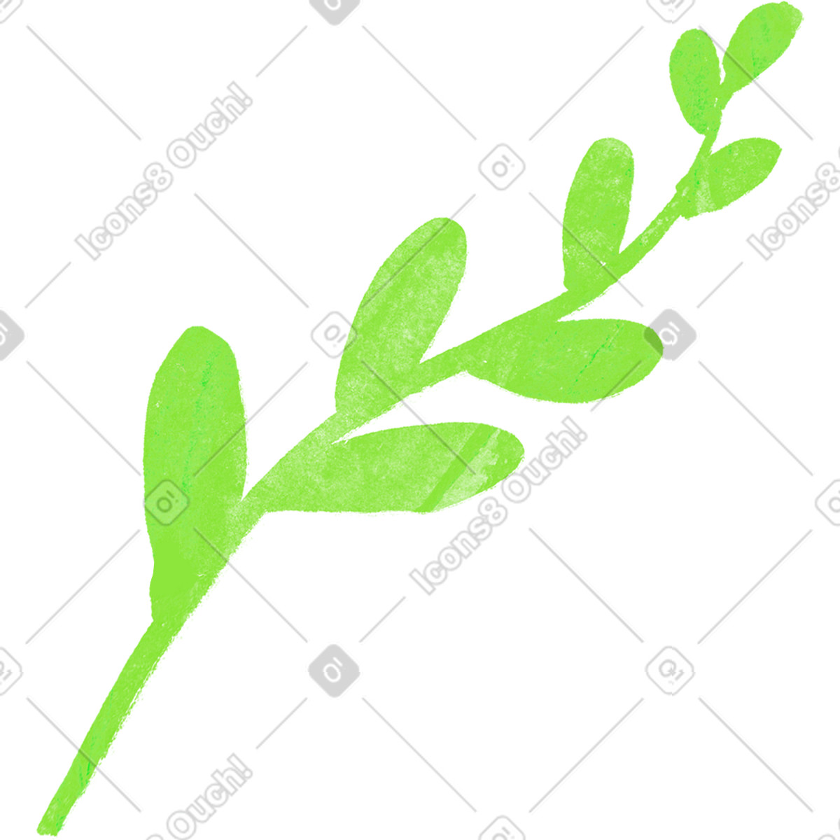 Illustration Green plant dans le style Inky à télécharger aux formats PNG, SVG