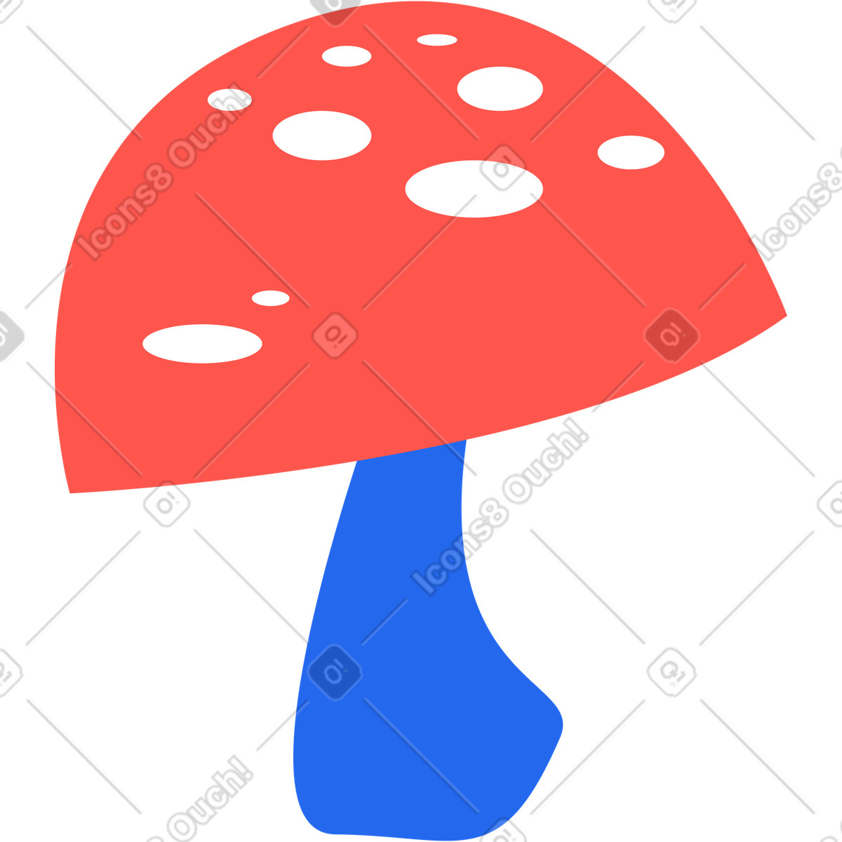 Illustration Champignon dans le style Kingdom à télécharger aux formats PNG, SVG