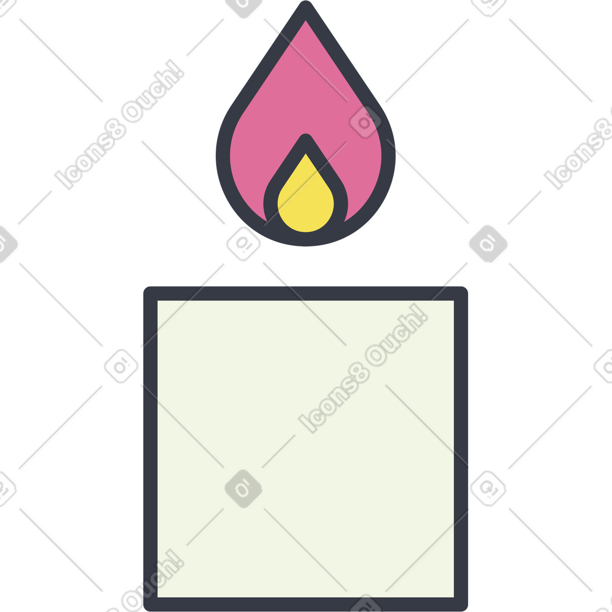 Abstract 스타일의 양초 일러스트레이션 PNG, SVG 다운로드