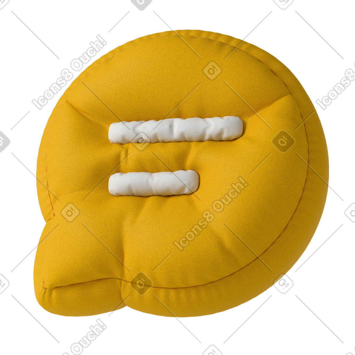 Ilustração de Balão fala 3d em relevo com linhas texto no estilo Plush icons para baixar PNG, SVG
