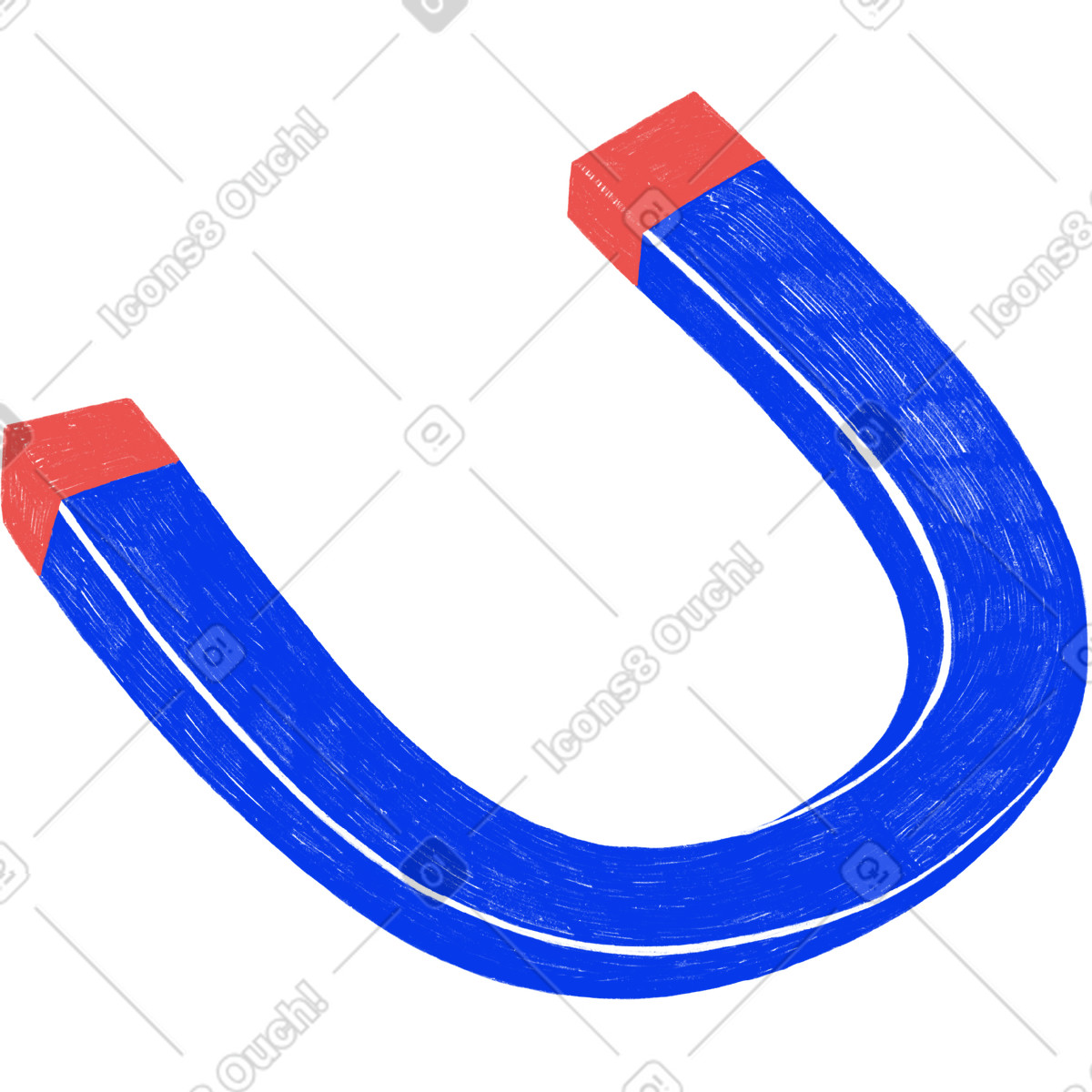Biro スタイルの Blue-red magnet のイラストをPNG、SVG形式でダウンロード