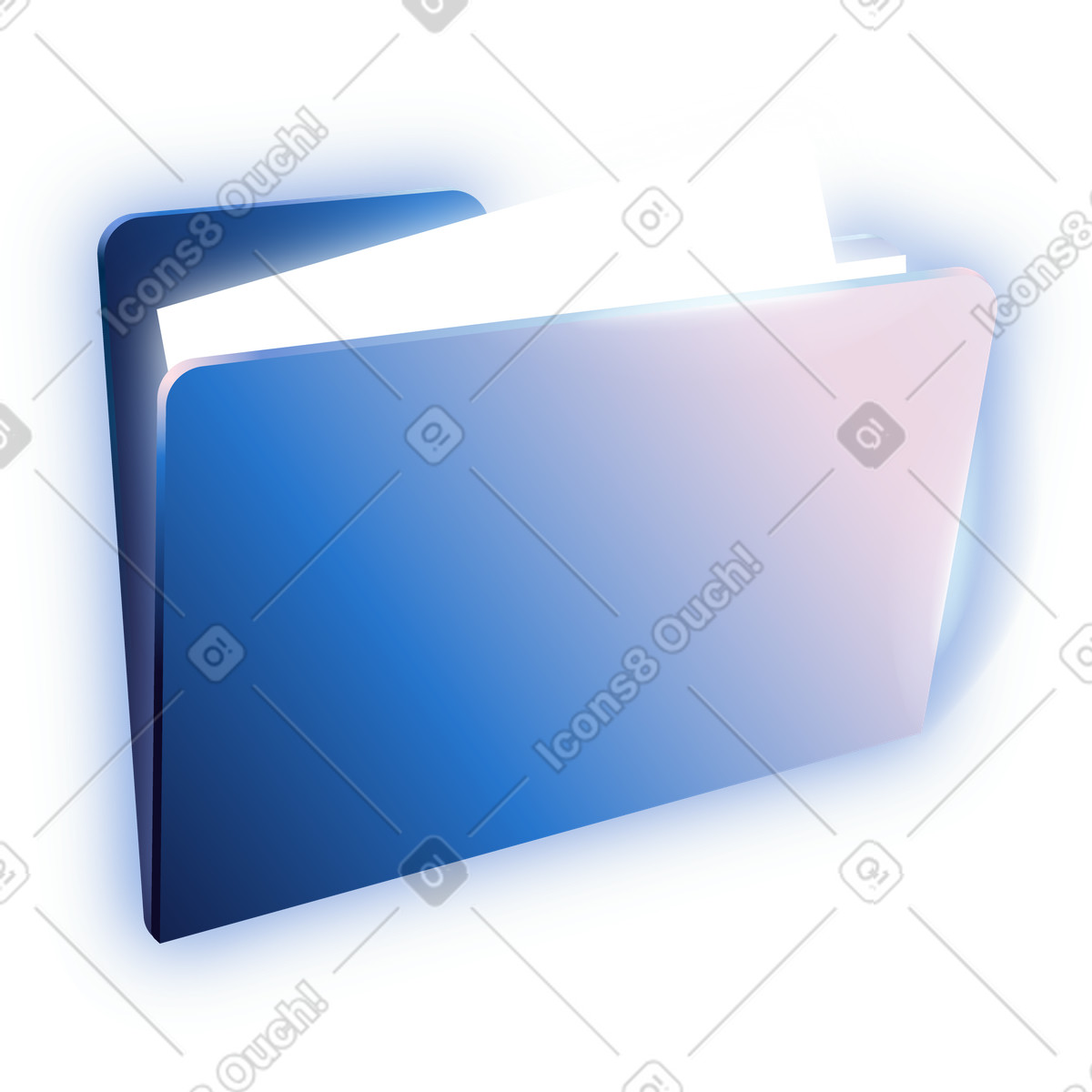 Folder with files illustration in Dimension style download in PNG, SVG