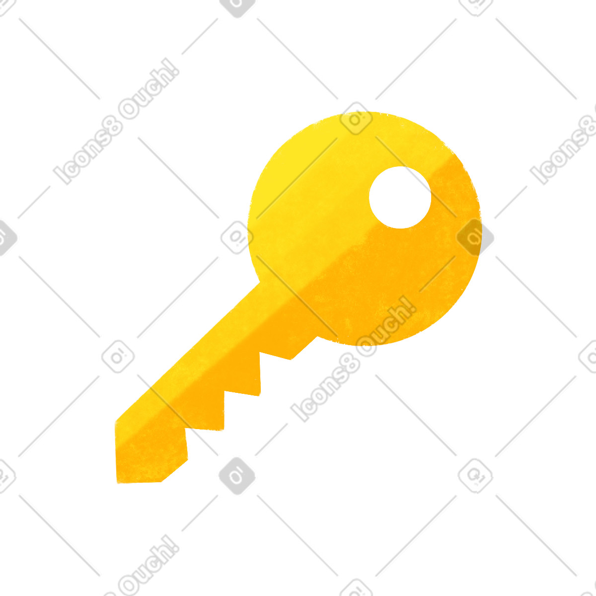 Ilustración Yellow key en estilo Bonbon a descargar en PNG y SVG