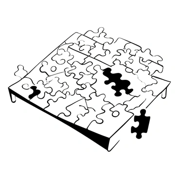 A jigsaw puzzle spread out on a table, with various pieces shaped like different hormones. Each puzzle piece is intricately designed to represent a specific hormone, featuring unique attributes that symbolize their functions. The pieces are interlocking, indicating they are in the process of being assembled. Some pieces are partially connected, while others are scattered around the edges. The surface of the table is plain, enhancing the focus on the puzzle pieces. The setting is well-lit, highlighting the details of each hormone-shaped piece.