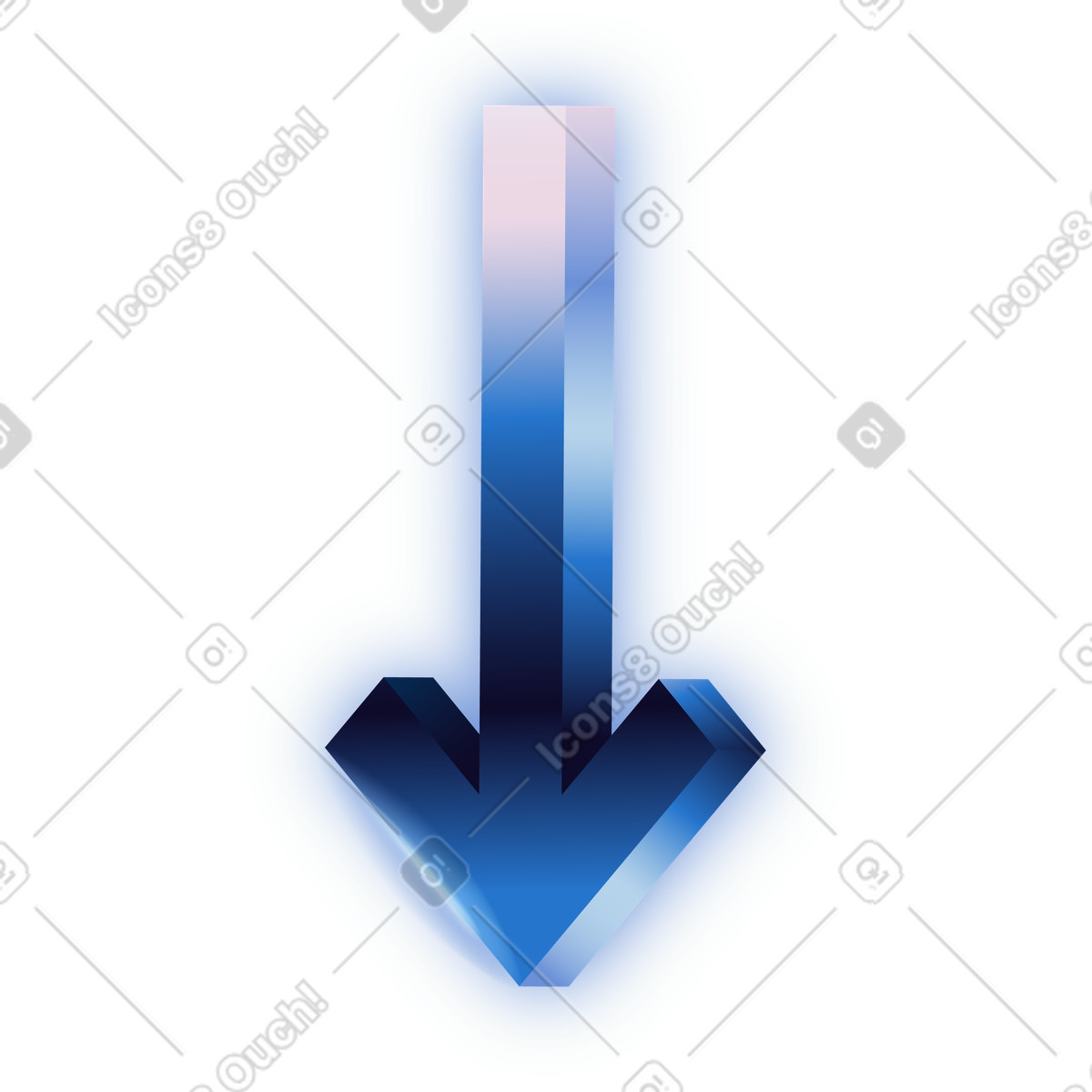 Download indicator blue down arrow-Illustration im Dimension-Stil als in PNG, SVG