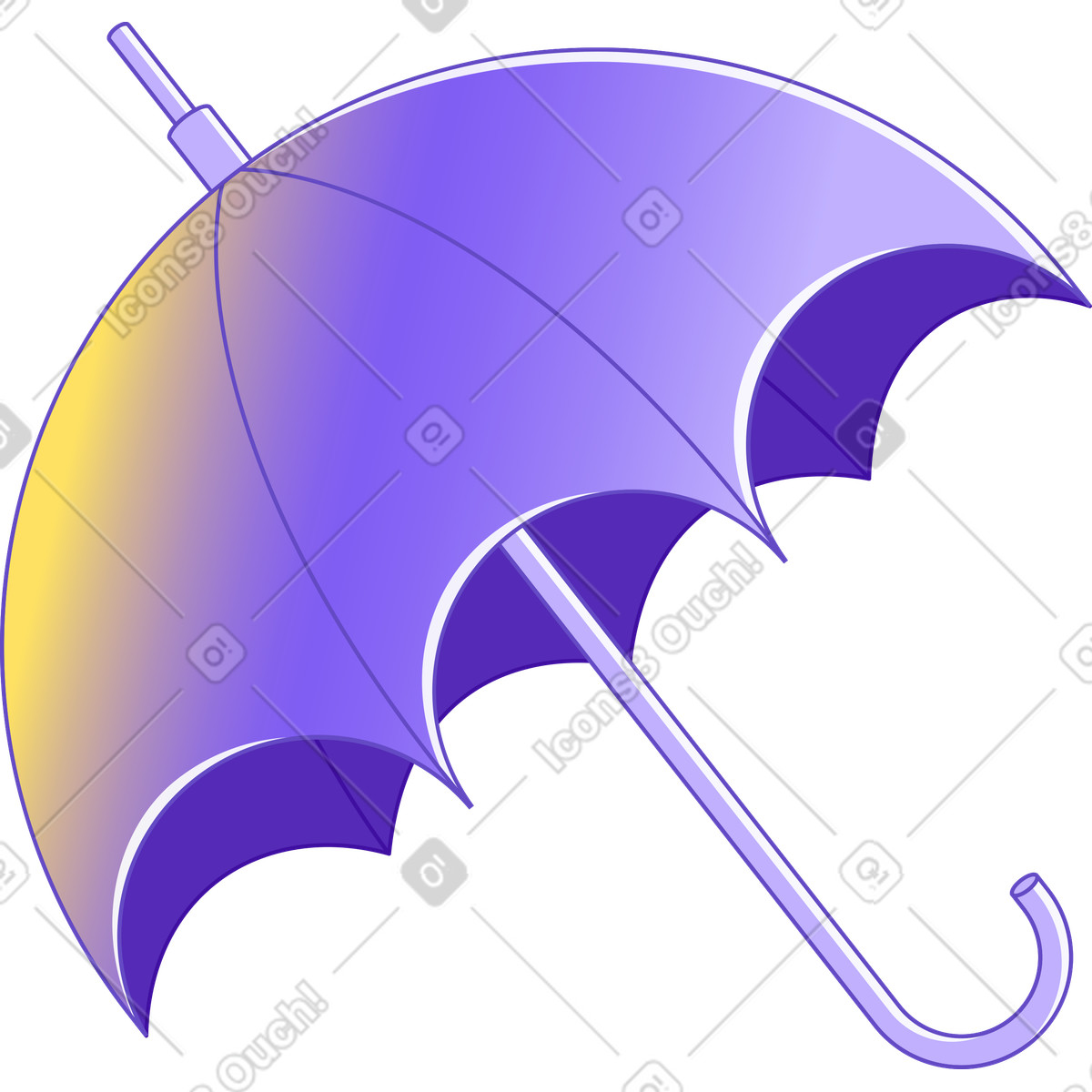 下载 Rainbow 风格的 雨伞 插画，支持 PNG、SVG 格式