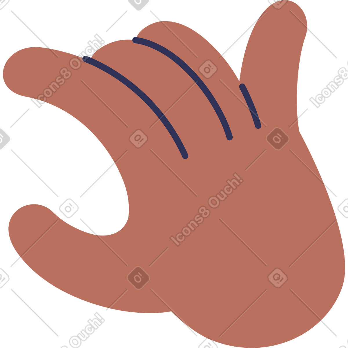 Ilustração de Mão humana em no estilo Beam para baixar em PNG, SVG