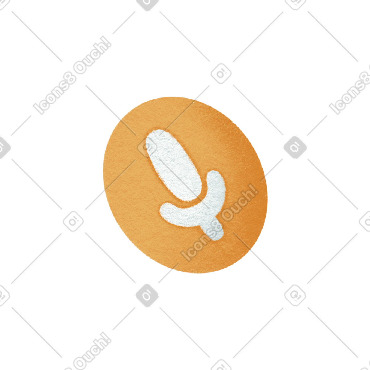 Yellow circle with a microphone-Illustration im Woolly-Stil als Download in PNG, SVG