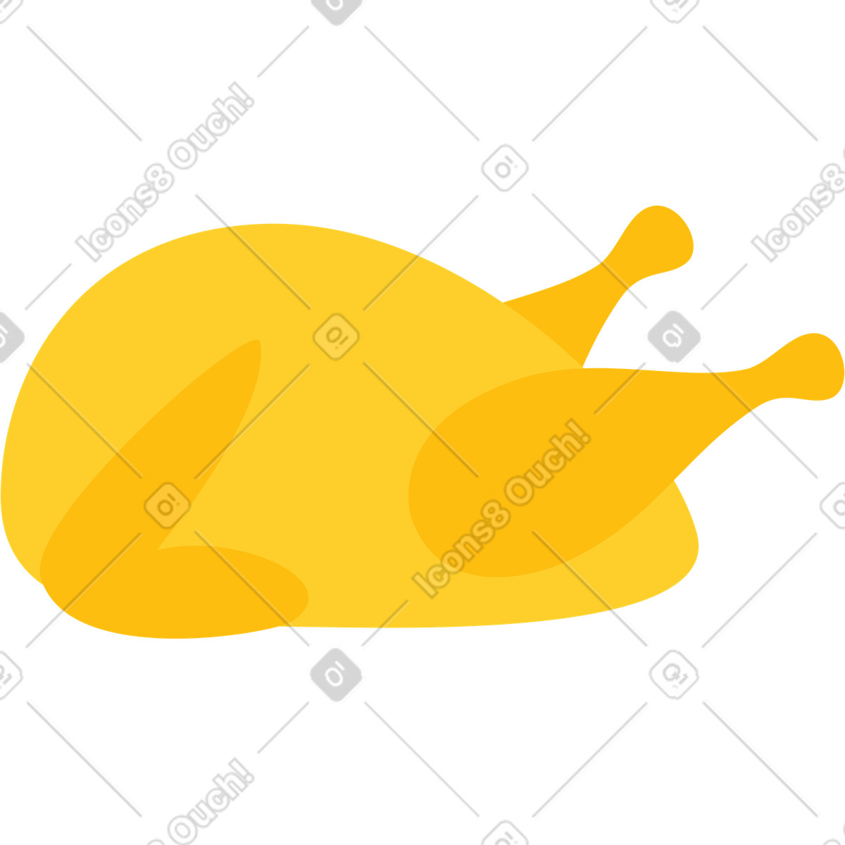 Pollo di tacchino illustrazione in stile Sammy scarica in PNG, SVG