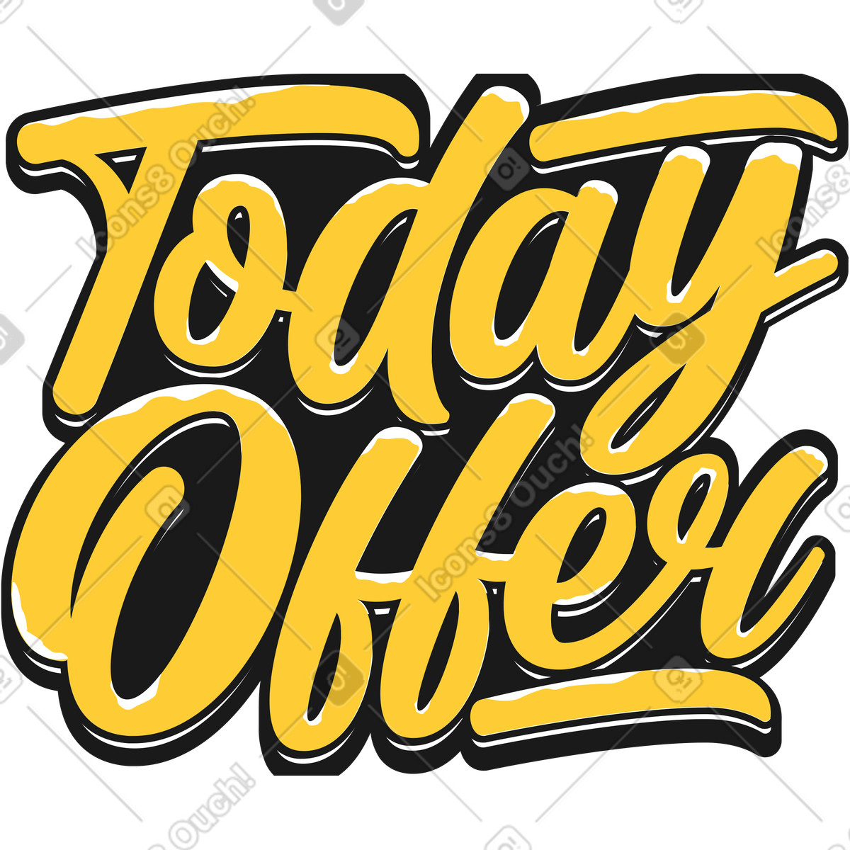 Heute angebot-Illustration im Taxi-Stil als Download in PNG, SVG