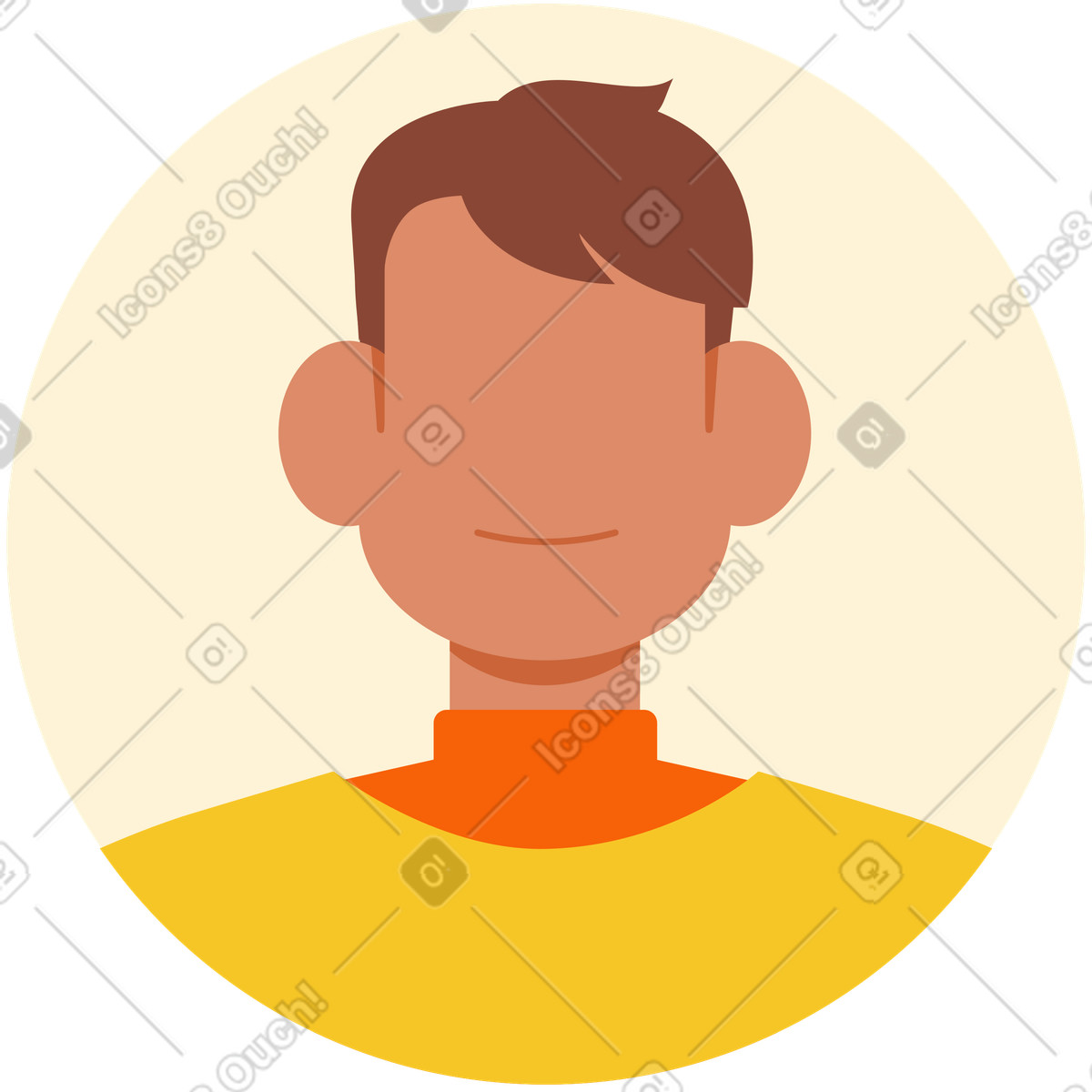Avatar maschile illustrazione in stile Catchy scarica in PNG, SVG