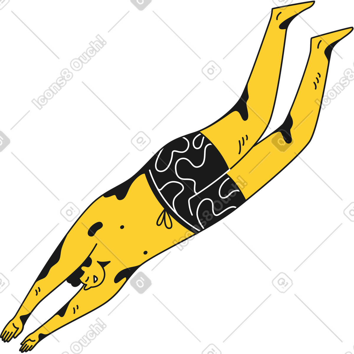 Illustration Homme sautant dans le style Taxi à télécharger aux formats PNG, SVG