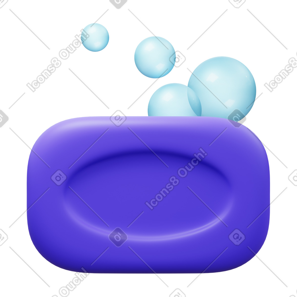 Soap illustration in 3D Fluency style download in PNG, SVG