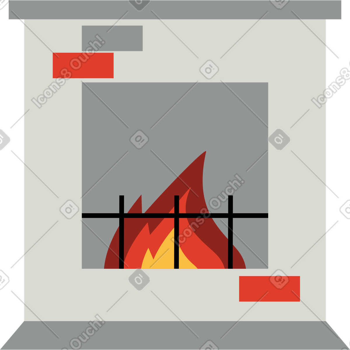 Ilustración Hogar en estilo Burgundy a descargar en PNG y SVG