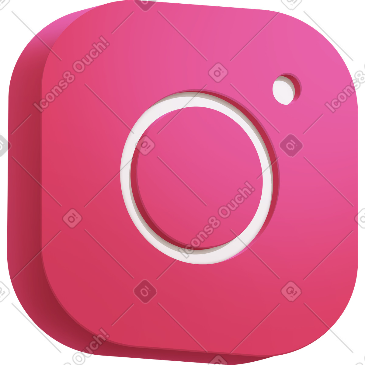 Illustration Instagram icon dans le style Props à télécharger aux formats PNG, SVG