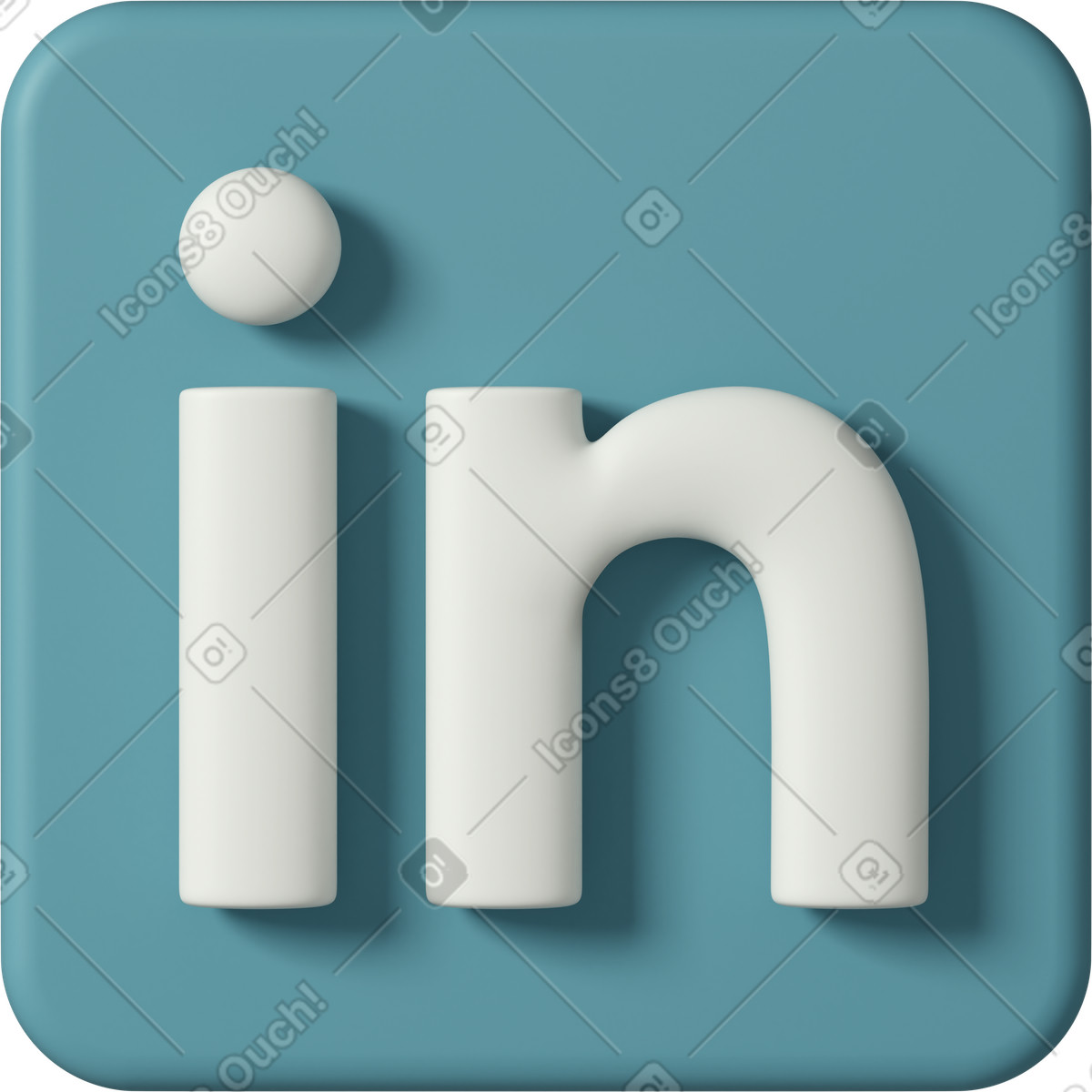 3D Casual life 스타일의 Linkedin 일러스트레이션 PNG, SVG 다운로드