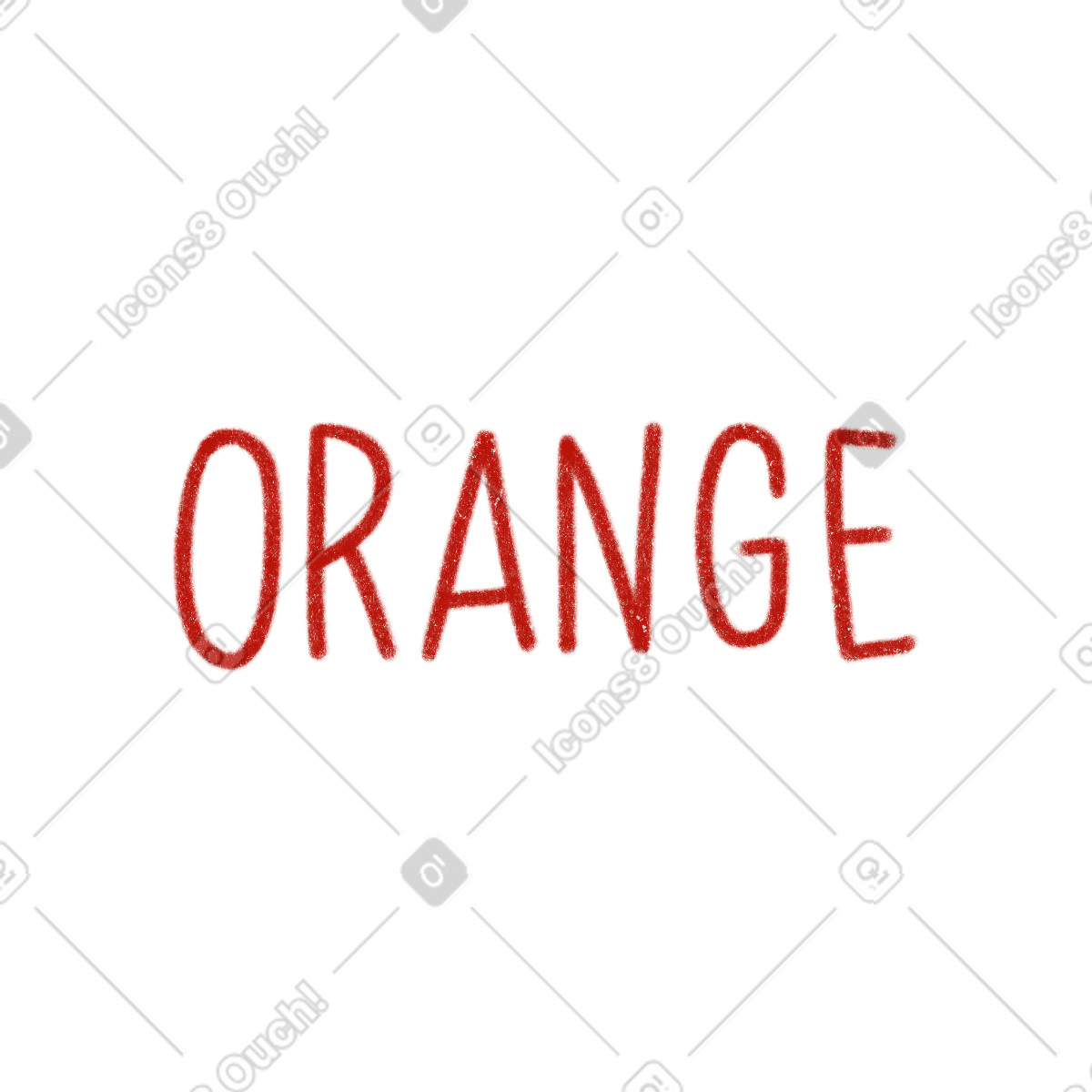 Illustration Lettrage orange dans le style Cozy à télécharger aux formats PNG, SVG