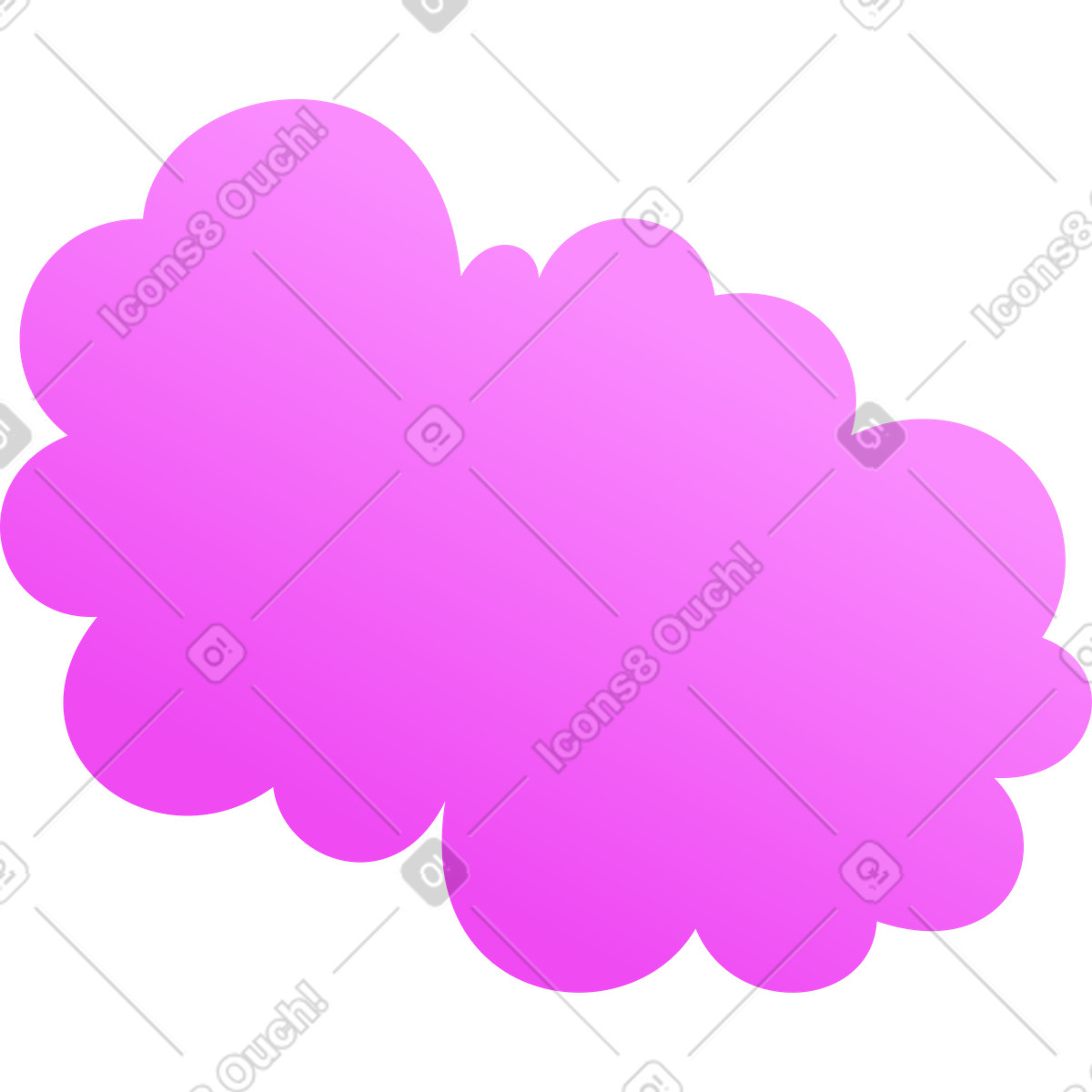 Glossy スタイルの Big pink soap foam のイラストをPNG、SVG形式でダウンロード