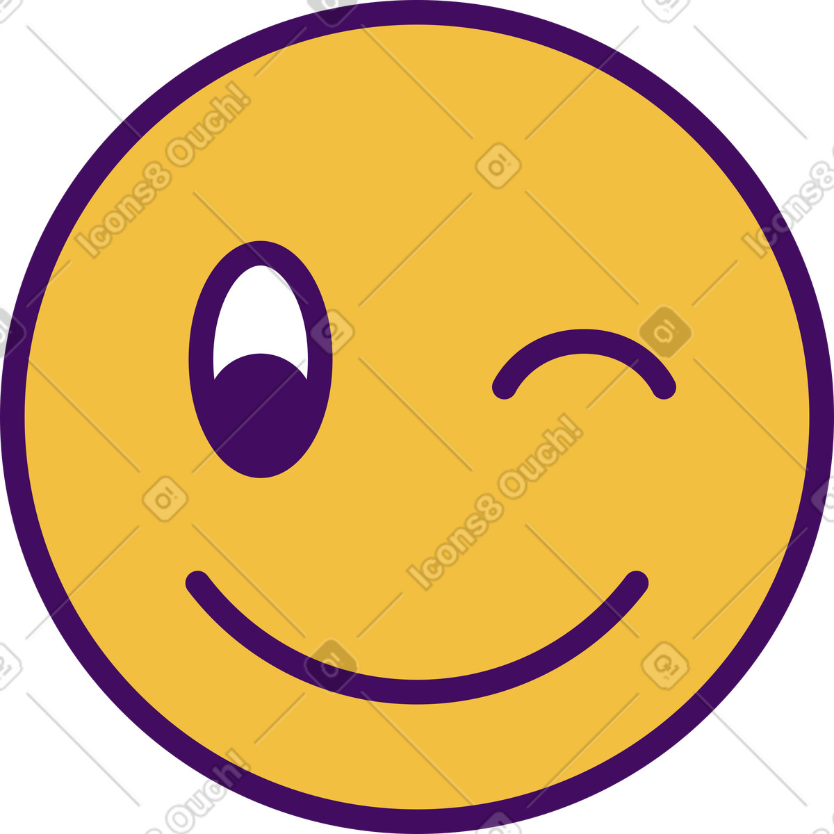 Ilustração de Rosto piscando em no estilo Simplistic para baixar em PNG, SVG