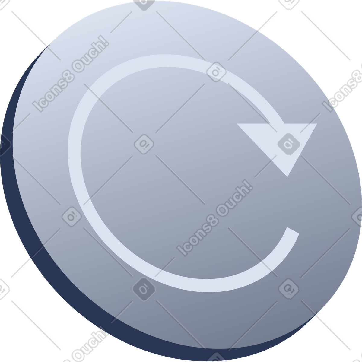 Ilustración Icono de actualización en estilo Lucent a descargar en PNG y SVG